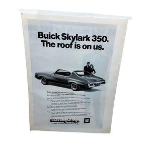 1972 Buick Skylark 350 Car Vintage Print Ad 70s